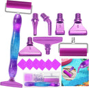 Diamond Art Pens Tools Diamond Painting Accessories Kits with Screw Metal Tip Roller Diamond Painting Pen Bead Dot Drill Pens for Diamond Art Craft Nail | Purple — 1