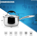 AVACRAFT 1.5 Quart Stainless Steel Saucepan with Glass Strainer Lid — 3