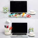 Desk Pencil Pen Holder, 3 Slots 360-Degree Spinning Organizers, Desktop Storage Stationery Supplies, Cute Cup Pot for Office, School, Art Supply, Kids - White — 4