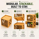 Bamboo Snack & Pantry Organizer, Stackable Pull-Out Drawers, 2 Pack — 6