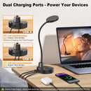15W LED Desk Lamp with USB Charging Ports – Dimmable Table Lamp with 3 Color Temps, 5 Brightness, 4 Timers, Flexible… — 4