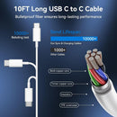 iPhone 18 17 16 Pro Max Charger Fast Charging 10 FT Long USB C Cable Cord photo 3