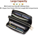GOIACII Women's Wallet RFID Blocking Leather Wristlet — 3