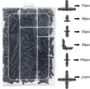 Unoutur 300 Pcs Barbed Connectors Drip Irrigation Fittings Kit, 1/4" Drip Irrigation Kit for Garden Flower Pot Greenhouse Lawn (Straight Barbs,Single Barbs,Tees,Elbows,End Plug,4-Way Coupling) | 300 Pcs (1/4" Barbed Connectors) — 3