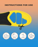 Upgrade Sports Insoles for Men Women, Shock Absorbing Athletic Shoe Inserts with Arch Support, Gel Cushioning Footbed for Running Walking Work Boots Standing All Day XS (Men 4.5-6.5//Women 5.5-7.5) — 6