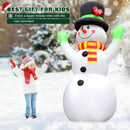 FunFanso 7 FT Christmas Inflatables Snowman Outdoor Decorations, Giant Blow up Snow Man Yard Decor Built-in Bright LED Light Wear Magic Hat, Weatherproof Holiday for Garden Patio Lawn Party Xmas Gifts — 2