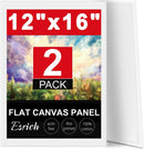 ESRICH Canvas Boards for Painting 12x16 Inch, 2 Pack Canvas for Painting Cotton Primed Acid Free Large Blank Canvas Panels for Oil Paint, Watercolor, Acrylic Paint, Gouache and Tempera. | 12x16in-2pack — 1