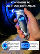 Digital Tire Pressure Gauge 150 PSI, Accurate in 0.1 Increments,1 Pack Tire…