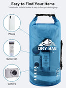 HEETA Dry Bag Waterproof Backpack with Phone Case 5L | Blue — 7