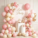 Zesliwy Pink White Sand Gold Balloons Arch Kit, Latex, Party Decorations | Pink White Gold — 6
