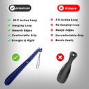 Nextnoid Long Handle Shoe Horn | 16.5" Blue-F 2-Pack — 2