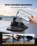 360 Degree Rotation Dashboard Phone Holder for Car, Anti-Slip Grips & One-Hand Operation Car Cell Phone Mount with Adjustable Spring Clip, Compatible with iPhone Samsung All Smartphones photo 4