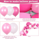 Pink Balloon Garland Arch Kit, Kelfara 109Pcs Hot Pink Latex Pastel Pink Balloon, 18 12 10 5 Inch Latex Balloons for Wedding Birthday Princess Theme Bridal Baby Shower Bridal Shower Party Decorations — 5