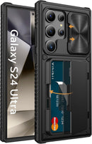 Vihibii for Samsung Galaxy S24 Ultra Case Wallet with Card Holder, Black — 1