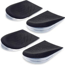 Heel Wedge Silicone Insoles, 2 Pairs 3 Layers Medial & Lateral Corrective Adhesive Shoe Inserts for Foot Alignment, Knock Knee Pain, Bow Legs, Osteoarthritis, Large, Black - LARGE(Black)-3 Layers — 1