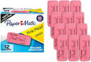 Paper Mate Erasers, Pink Pearl, 12 Count - Latex Free and Smudge Resistant, Back to School, Teacher Supplies — 1