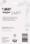 BIC Brite Liner Grip Pastel Highlighter Set, Chisel Tip, 6-Count Pack of Pastel Highlighters in Assorted Colors, Cute Highlighters for Bullet Journaling, Note Taking and More (Pack of 3) | 6 Count (Pack of 3) — 3