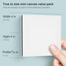 AUREUO Mini Magnetic Stretched Canvas 4x4 Inch / 24 Pack - Small Square Wrapped Halloween Canvas Board with Magnet Back, Art Gift Set Tiny Framed Bulk Pack Canvases for Acrylic Painting & Craft | 4"x4", Stretched Canvas — 2