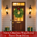24" Lighted Norfolk Pine Wreath, Thick and Soft, Timer and 8 Modes, Artificial Christmas Wreaths for Front Door 50 LED 70 Pine Branches Christmas Door Wreath for Wall Window Indoor Outdoor Home Decor — 6