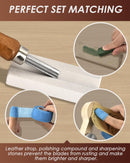 Wood Carving Kit Whittling Kit: Wood Carving Knife Tools with Leather Case | Brown — 3