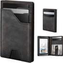 typecase Leather Wallet for Men Card Holder: Premium Genuine Leather, RFID Blocking, Slim, Minimalist, Front Pocket - 15 Cards Capacity | ID Window | Money Clip (Brown)