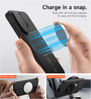 SURITCH for Samsung Galaxy S25+ Plus Phone Case, Magnetic Shockproof Protective Cover with Camera Cover & Adjustable Metal Kickstand for Galaxy S25+ Plus(2025)-Black — 3