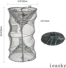 Fishing Bait Trap,2 Packs Crab Trap Minnow Trap Crawfish Trap Lobster Shrimp Collapsible Cast Net Fishing Nets Portable Folded Fishing Accessories,12.6X20.1inches — 2