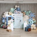 Jobkoo Sage Green Dusty Blue Balloons, 12 Inch Retro Slate Light Blue Olive Green White Sand Beige Nude Eucalyptus Latex Balloon for Boho Rabbit Birthday Wedding Toy Baby Shower Woodland Party Decor | Retro Blue Green — 2