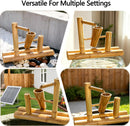 Bamboo Fountain with Pump & Solar Powered， Japanese Rocking Fountains Kit