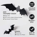 Coogam 60PCS Halloween Bats Decoration, 4 Different Sizes Realistic PVC Black 3D Scary Bat Sticker for Home Decor DIY Wall Decal Bathroom Indoor Hallowmas Party Supplies — 3