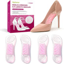 3/4 High Heels Inserts for Women - Bukihome 2 Pairs Gel Low Arch Support Insoles for Heels, Sandals, Flats, Wedges, Comfort Shoe Pads Relieve & Prevent Foot Discomfort, Shock Absorption (Women's 6-10) — 1