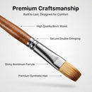 Nicpro 30pcs Paint Brush Set for Acrylic Painting, Oil, Watercolor, Gouache | Wood — 2