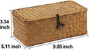 Wicker Storage Basket with Lid, Seagrass Storage Baskets for Organizing — 4