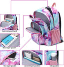 abshoo Classical Basic Womens Galaxy School Backpack For College Teen Girls Water Resistant Bookbag (Galaxy Pink) | Large — 4