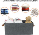 Fordonral Pack of 3 Large Capacity Storage Bins Closet Organizer System, Sturdy Foldable Storage Boxes for Organizing Clothing, Sheets, Toys, Books - Shelf Organizer Shelves Basket Storage Bin — 2