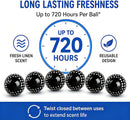 Knixmax Sneaker Deodorizer Shoe Freshener Balls, Odor Eaters for Shoes Boots Mules, Smell Eliminator Ball for Gym Gear Bags and Lockers, Fresh Linen Scent, Pack of 6, Black White — 4