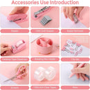 SKYDUE Pink Desk Accessories 11Pcs with Rotating Pen Holder for Desk — 3