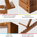 MEEDEN Heavy-Duty Tabletop Studio H-Frame Wooden Easel- Solid Beech Wood Adjustable Artists Desktop Wood Easel Table for Artist, Beginners & Teens- Holds Canvas Art up to 23" High (Walnut) — 5