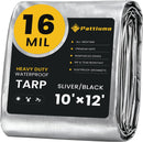 Pattiumo Tarp Waterproof 10 X 12 FT 16 Mil Heavy Duty Tarp Multipurpose Tarps…