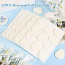 Shynek 55Pcs Metatarsal Foot Pads for Women 1/4” Thick Felt Metatarsal Pads for Foot,Ball of Foot Cushions, Adhesive Metatarsal Pads Mens for Forefoot and Pain Lessen, Plantar Fasciitis (White) 2