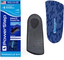 PowerStep Pinnacle 3/4 Orthotic Insole for Tight Shoes, Plantar Fasciitis Relief, Arch Supports Orthotic Insoles for Women and Men, Made in The USA (Men's 5-6.5 / Women's 7-8.5) - Blue/Light Blue — 1
