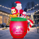 Christmas Inflatables Outdoor Decorations 6FT Blow Up Santa Claus Gingerbread Man Snowman in Xmas Mug for Outdoor Christmas Decorations — 8
