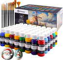 Artecho Acrylic Paint Set 48 Colors 2oz/59ml with 12 Brushes, Art Supplies — 1