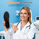 4D Cloud-Soft Comfort Soles for Women - Memory Foam Cushioning Steppers Insoles with Heel Shock Pad - Trim-to-Fit Arch Support Insoles for Foot Pain Relief and Fatigue Reduction (US W 6.5-9) - Black — 6