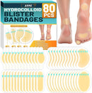 Arme Hydrocolloid Bandages, Gel Blister Bandages for Feet 80Pcs 4 Shape | 80 Pcs — 1