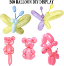 LXZFCRG Long Balloons with Pump, Premium Latex Twisting Balloons animal kit, Birthday Gifts for Girls and Boys Arts and Crafts Pastel Color 100Pcs — 6