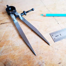 6 Inch Adjustable Lockable Steel Divider Wing Leather Compass — 6