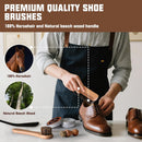 Shoe Shine Kit for Men & Women, 16Pcs Black Shoe Polish Kit for Leather Boots Care, Mens Gifts Ideas — 2