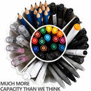 Lebenrich Rotating Pen Holder for Desk, Cute White Pencil Holder, Pen Cup — 4