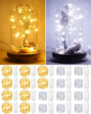 20 Pack Fairy Lights Battery Operated 3.3ft 20 LED Mini String Lights Copper Wire Twinkle Lights for Mason Jars Festivals Wedding Christmas Party Centerpiece Table Decorations, Warm White & Cool White | 3.3 Feet 20 LED | Warm White + Cool White — 1